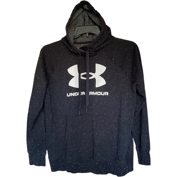 UNDER ARMOUR HOODIE SPECKLE BLACK SIZE M - Picture 1 of 4